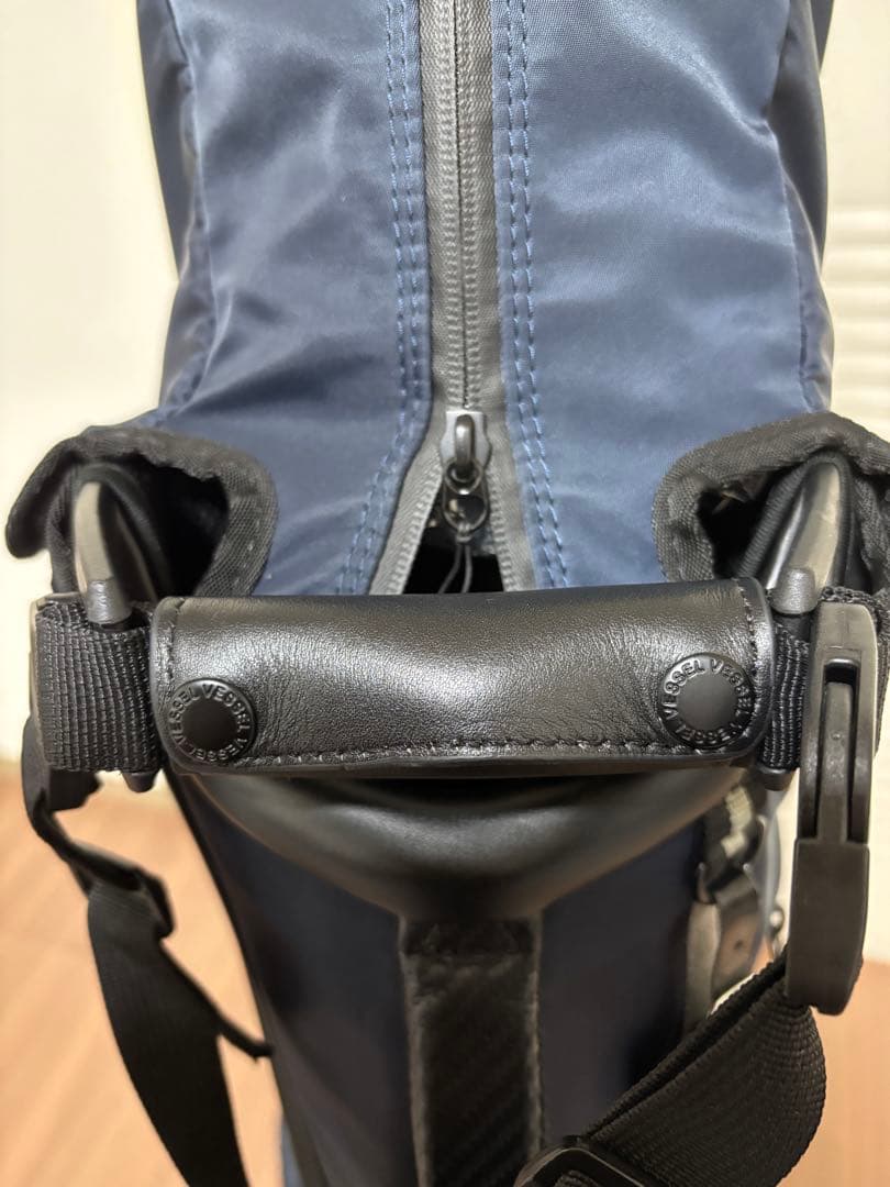 【美品】VESSEL ベゼル キャディバッグ 7.5型 ネイビー 軽量