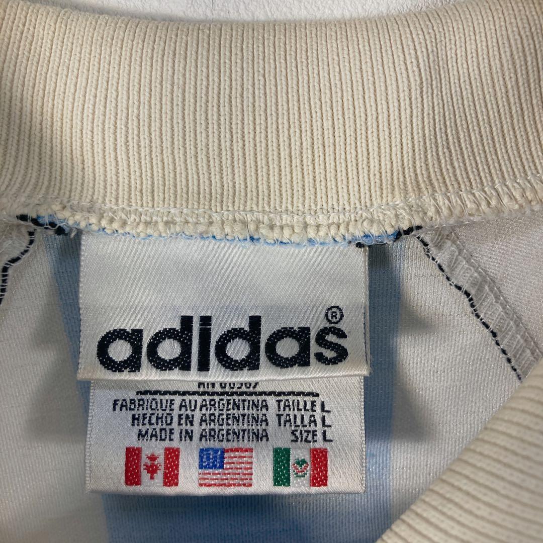 90s adidas アルゼンチン代表 ポロシャツ ユニホーム　L