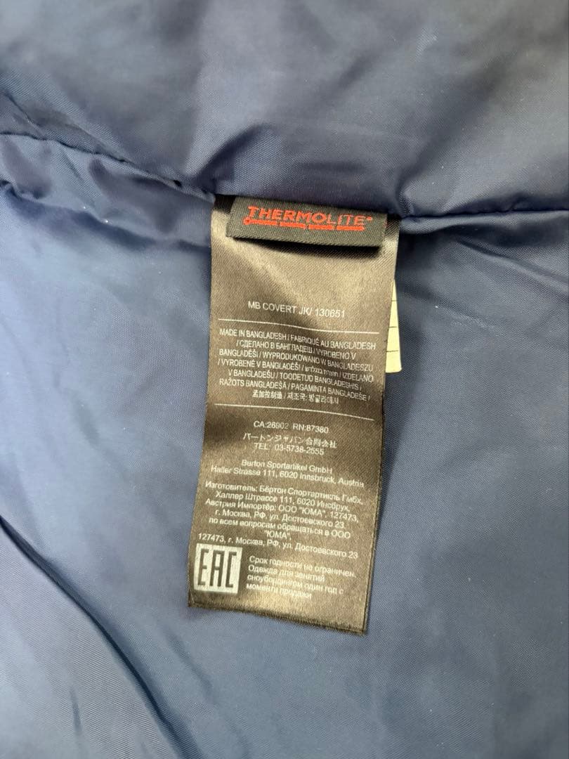 バートン BURTON スノーボードウェア COVERT JACKET メンズS
