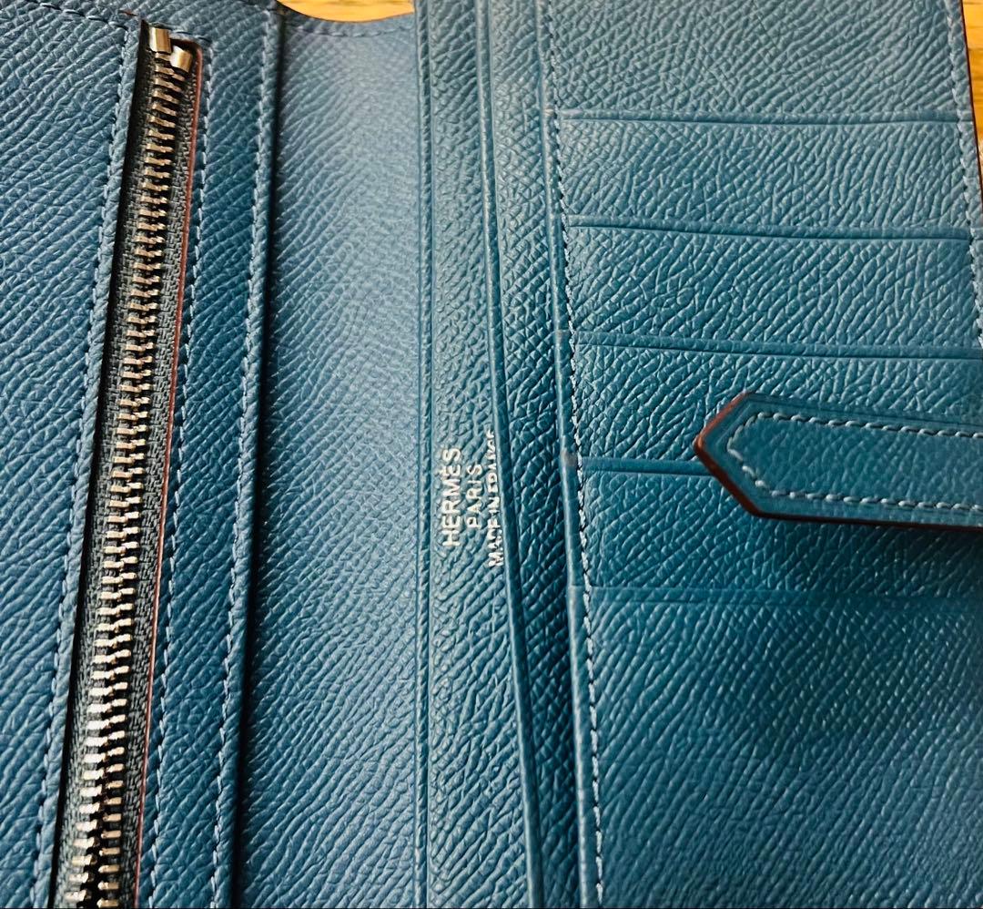 海外ノベルティ■長財布■べアンスフレ■青■HERMES