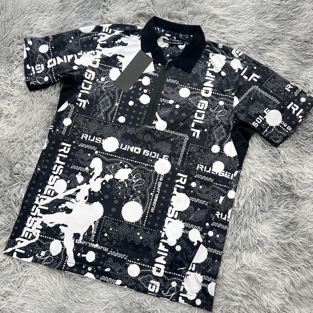 新品　ラッセルノ　セットアップ　ハーフジップ　ポロシャツ　ハーフパンツ　バンダナ