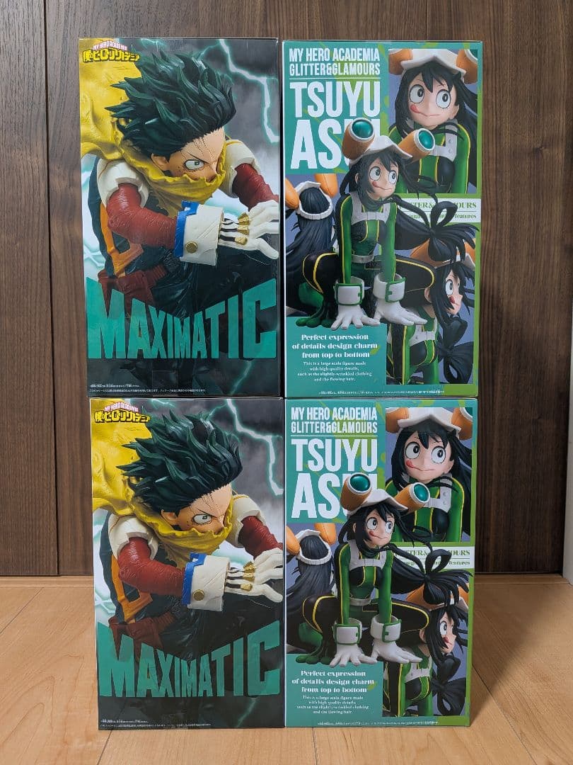 僕のヒーローアカデミア 緑谷出久 蛙吹梅雨 フィギュア 2種4点セット