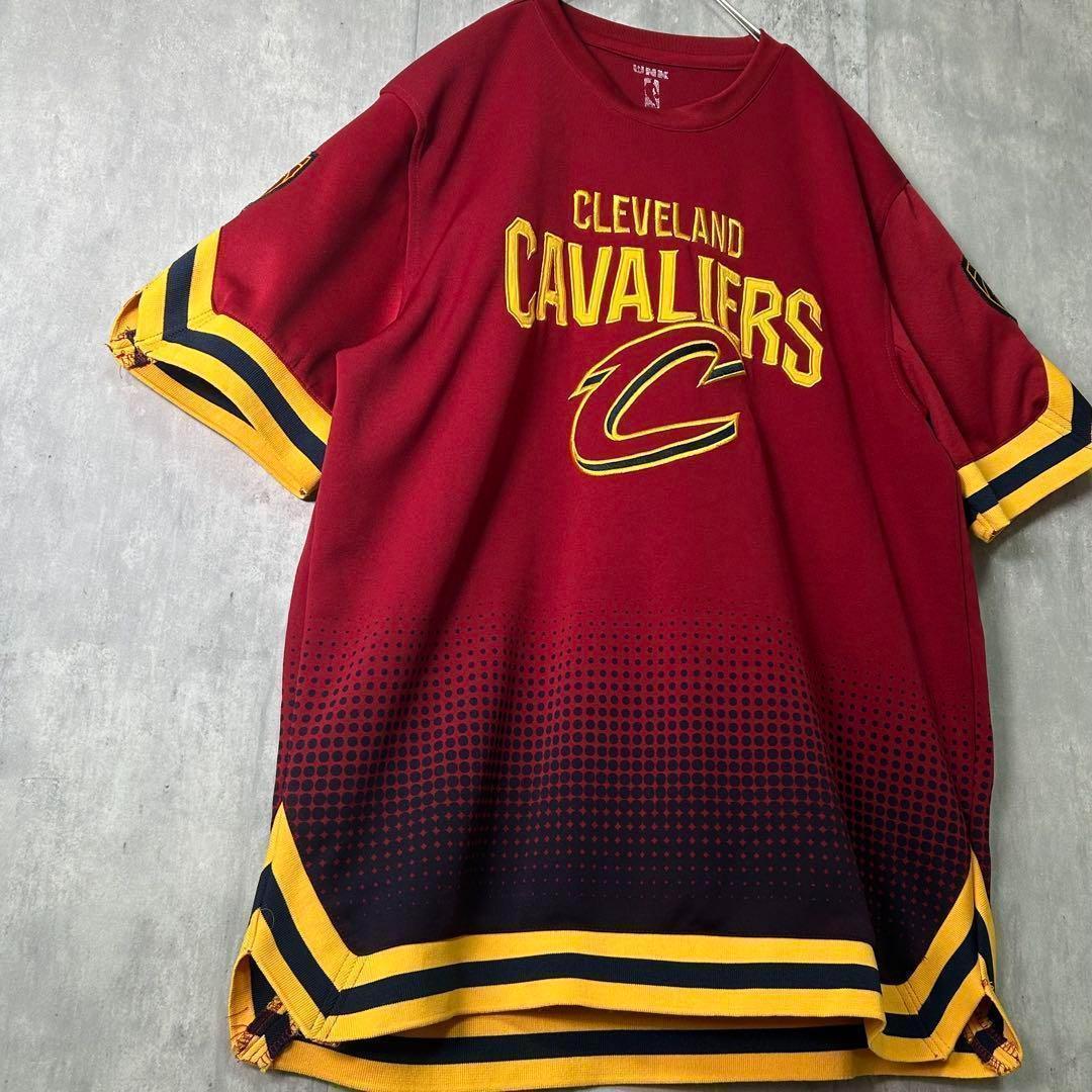 希少 NBA キャバリアーズ 刺繍ロゴ ゲームシャツ 半袖