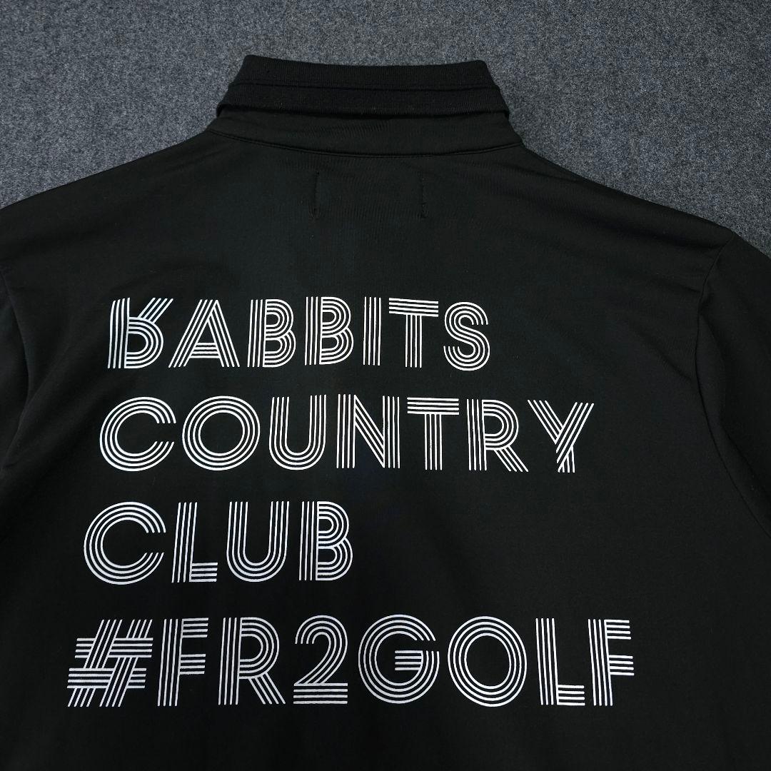 FR2GOLF ビッグロゴマーク 長袖ゴルフポロシャツ 黒 M Lサイズ相当