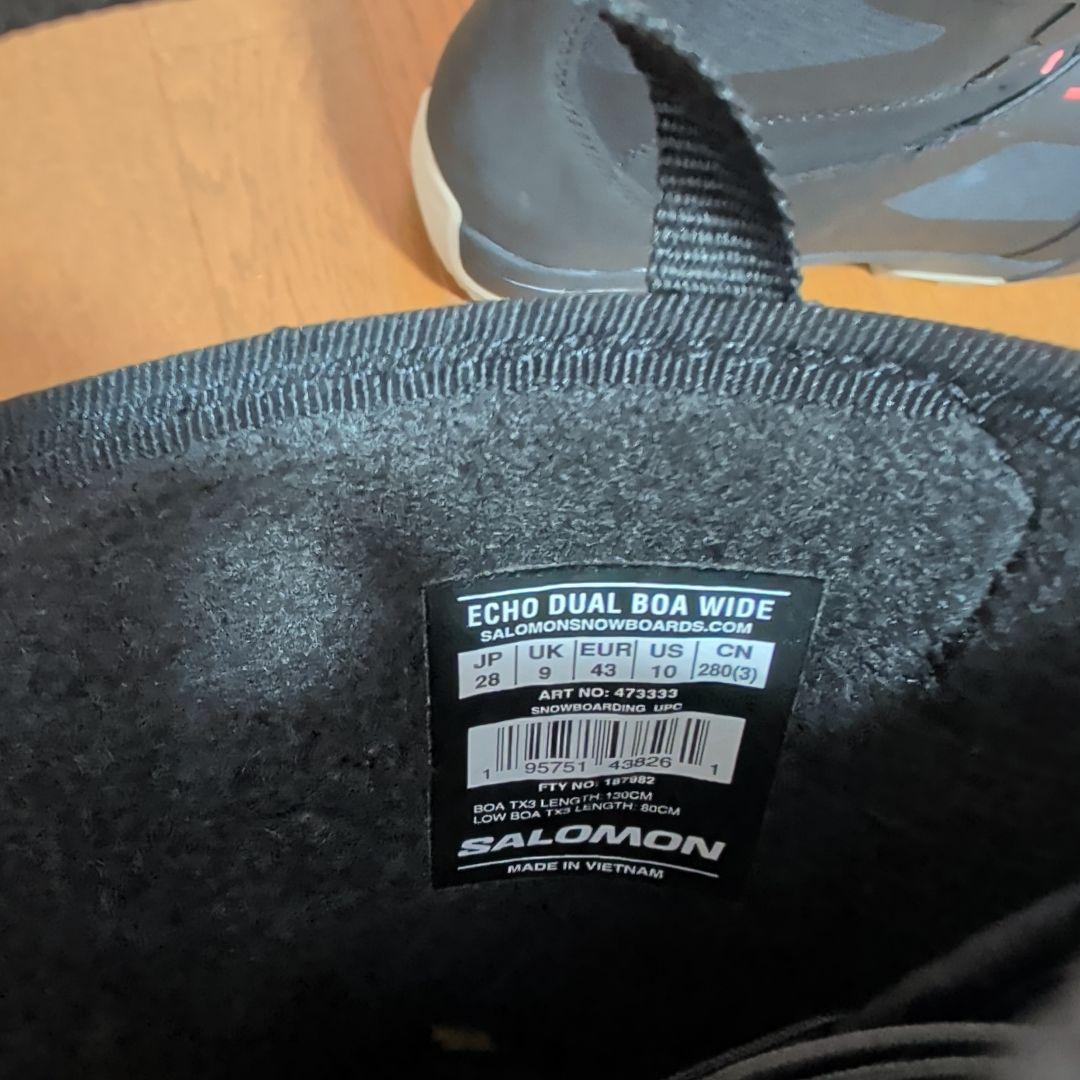 スノーボード SALOMON ECHO DUAL BOA WIDE 28cm