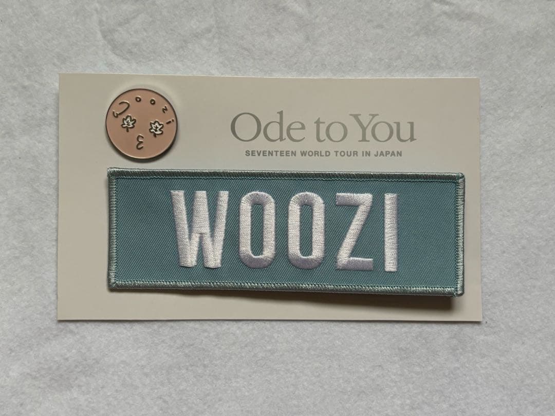 SEVENTEEN WOOZI Ode to Youネームワッペン バッジ