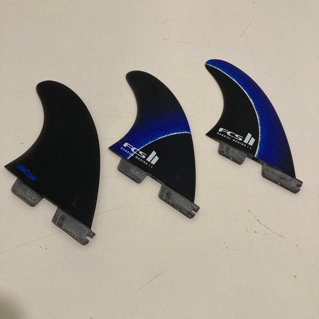 新品 正規 サーフィン フィン FCS II ガブリエル メディーナ ブルー L
