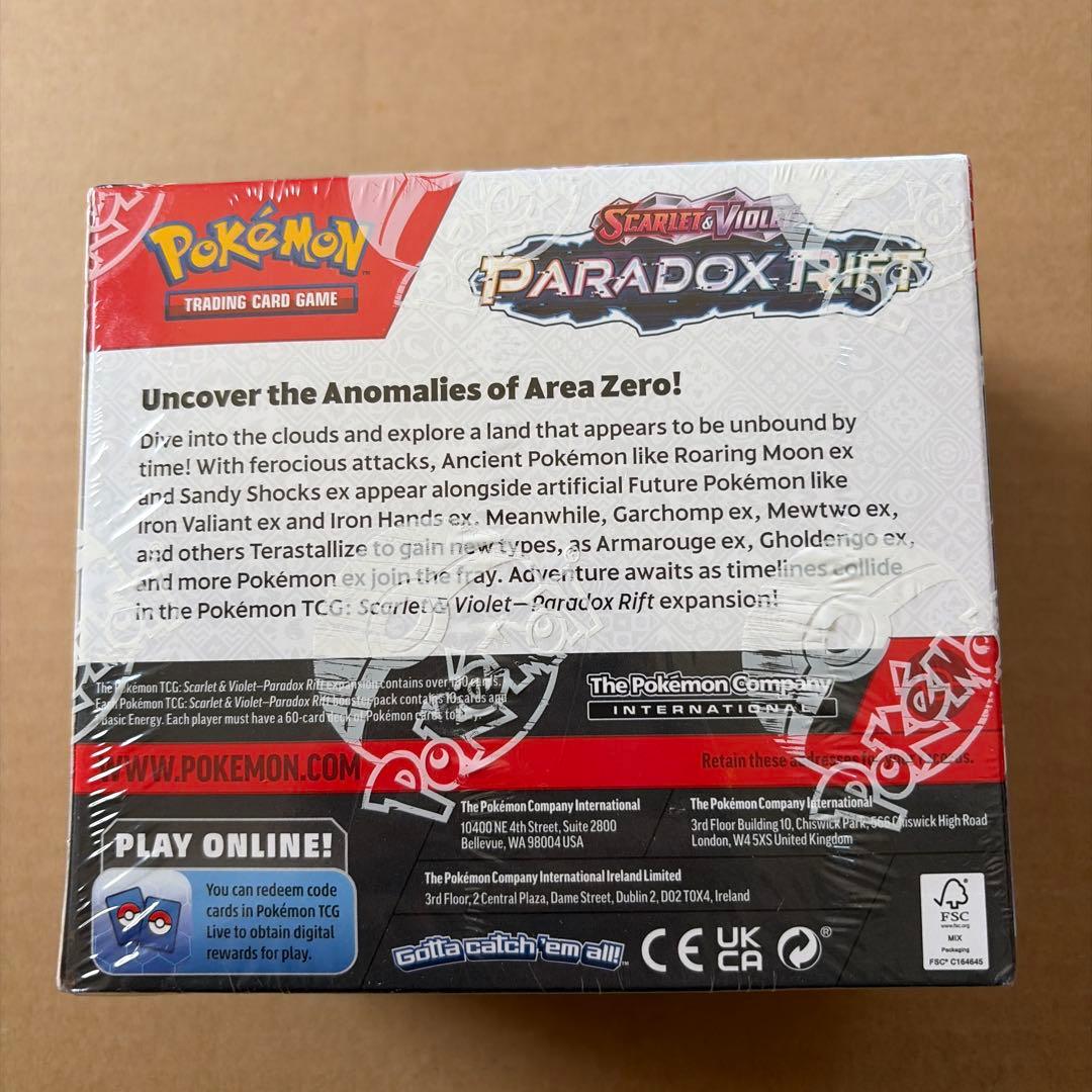 海外　英語版　POKÉMON　PARADOX RIFT 新品未開封　BOX
