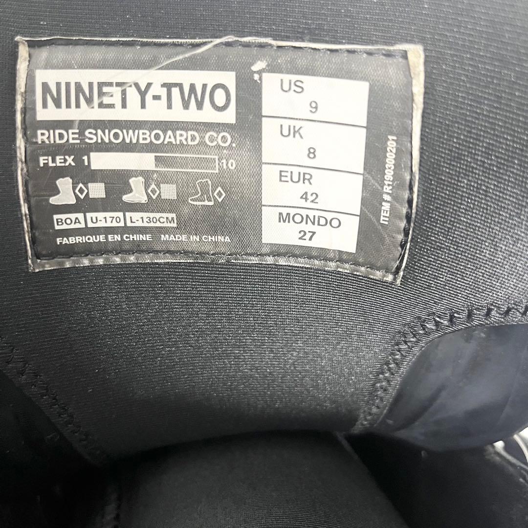 NINETY-TWO スノーボードブーツ 27cm 美品