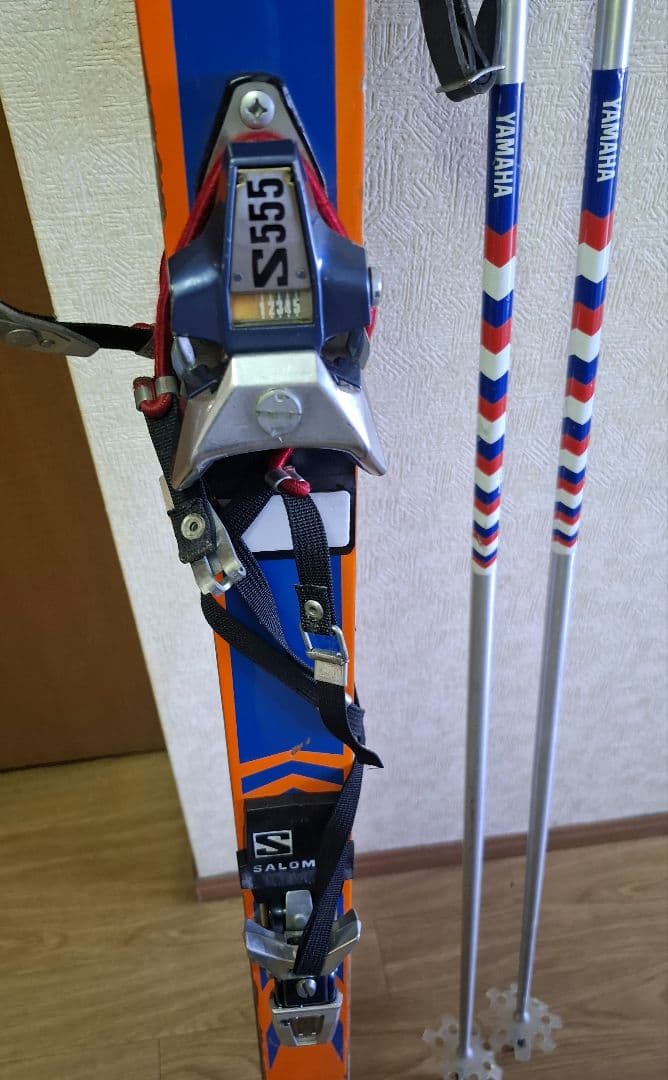 【希少/当時物】YAMAHA スキー板 185cm ＆ 純正袋・ストックセット
