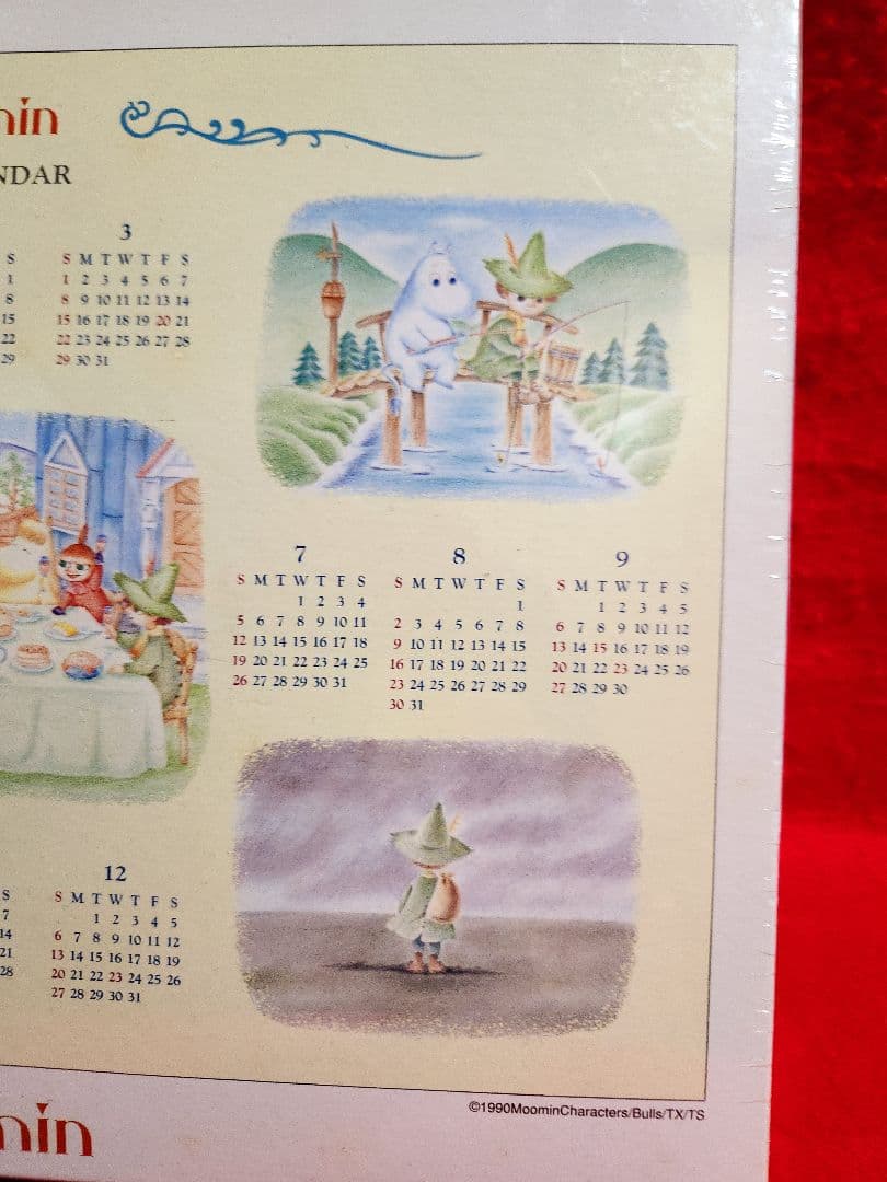 ムーミン　カレンダー　ジグソーパズル　１９９２年　MOOMIN　レトロ