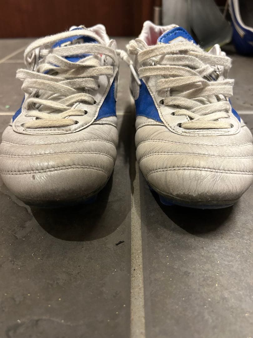 MIZUNO モレリア サッカーシューズ ホワイト/ブルー 25.5cm