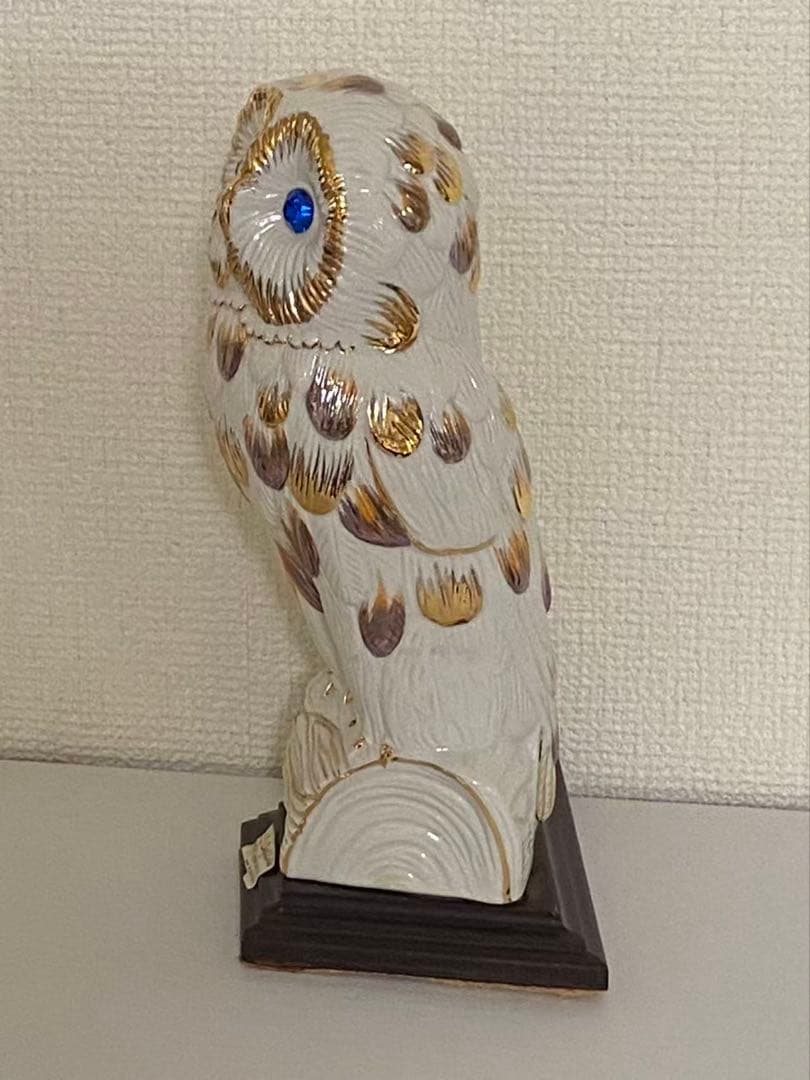 ふくろう 陶器 置物　年代品　底伤