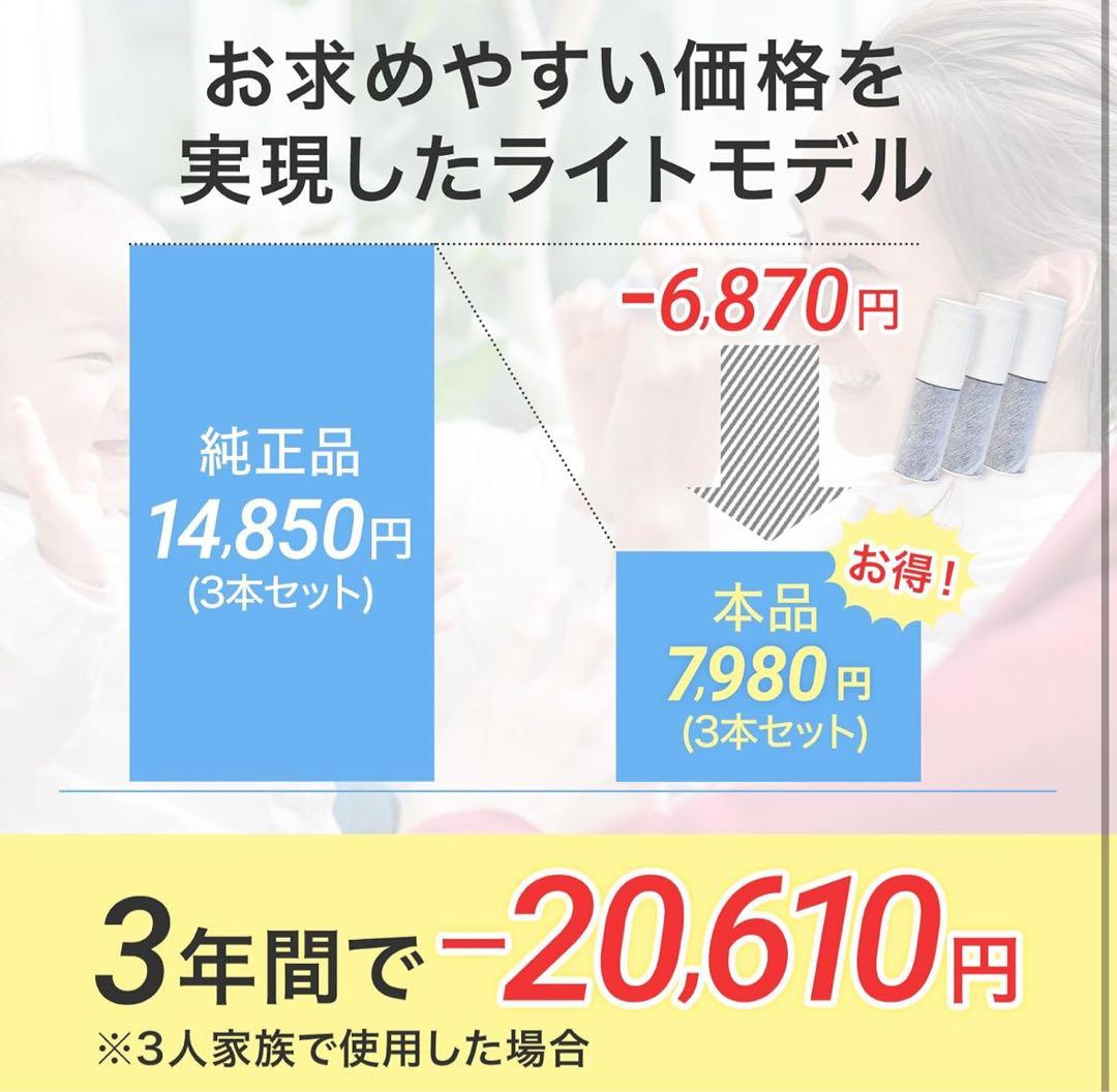 トクラス対応カートリッジ 浄水器内蔵水栓　交換用　高除去　3本セット