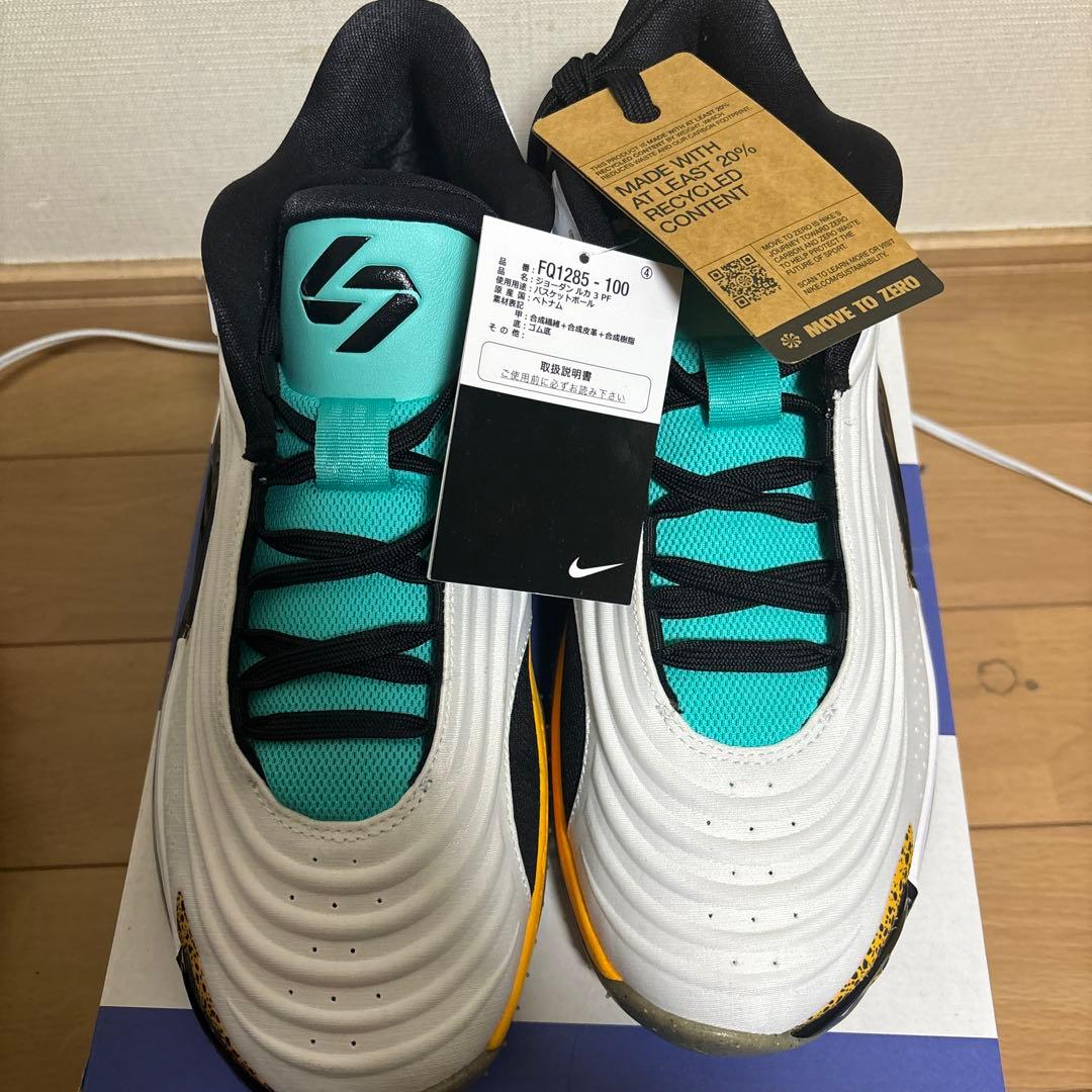 JORDAN LUKA 3 PF 11.5 ホワイト/ハイパー ジェイド