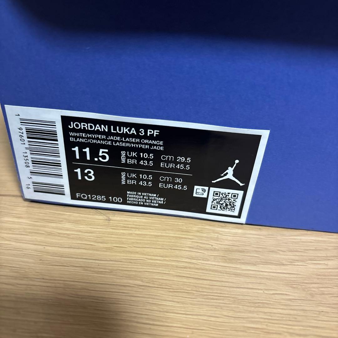 JORDAN LUKA 3 PF 11.5 ホワイト/ハイパー ジェイド