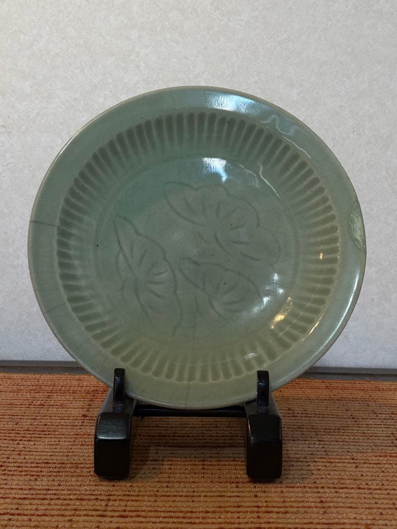 古伊万里　初期青磁皿　三つ足　江戸初期 古美術　骨董