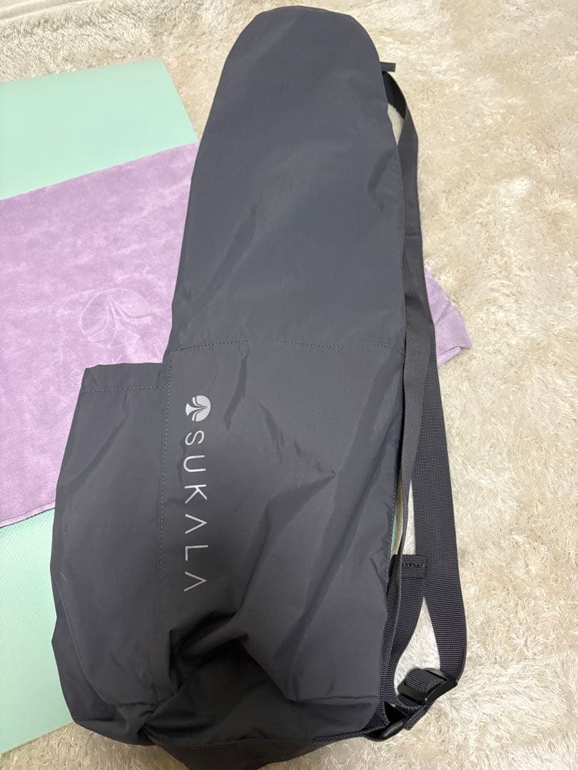 SUKALA ヨガマット ミントグリーン×イエロー 収納バッグ付 美品