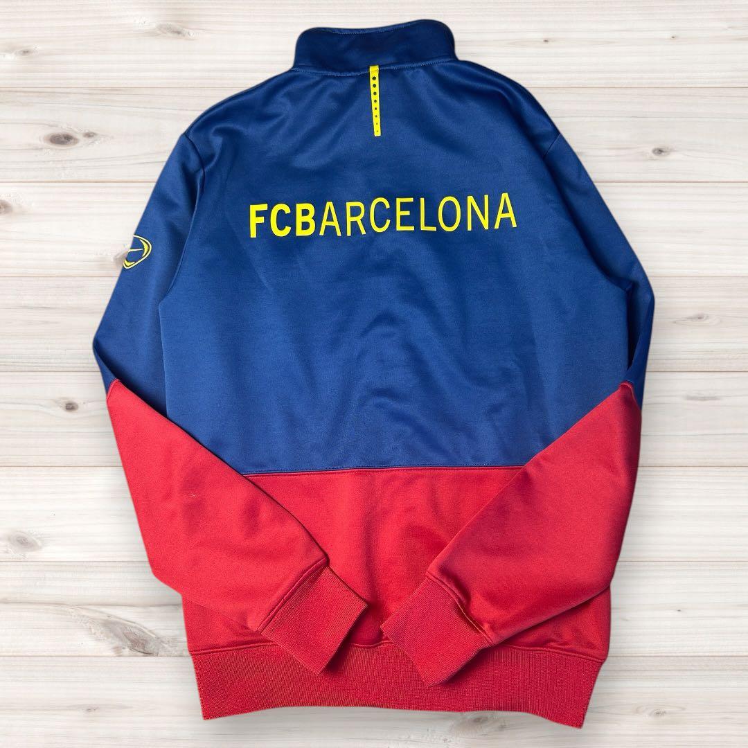 【希少】00s ナイキ バルセロナ ジャージ L BARCA 紺 赤 刺繍ロゴ