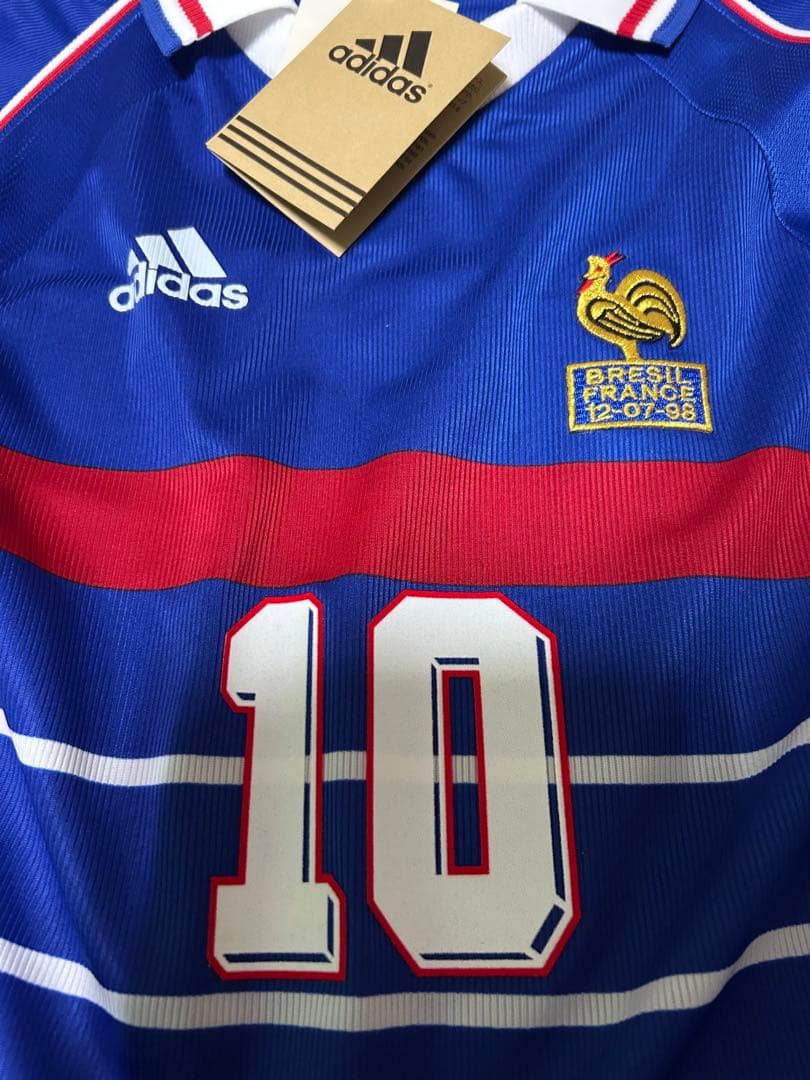 1998 フランス代表 ジダン ユニフォーム 正規品　新品未使用紙タグ付