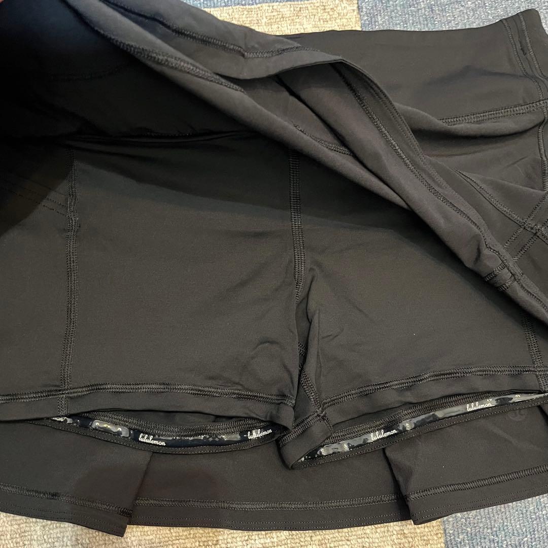 【新品】lululemon 黒 M スカート インナーパンツ一体型 ポケット付