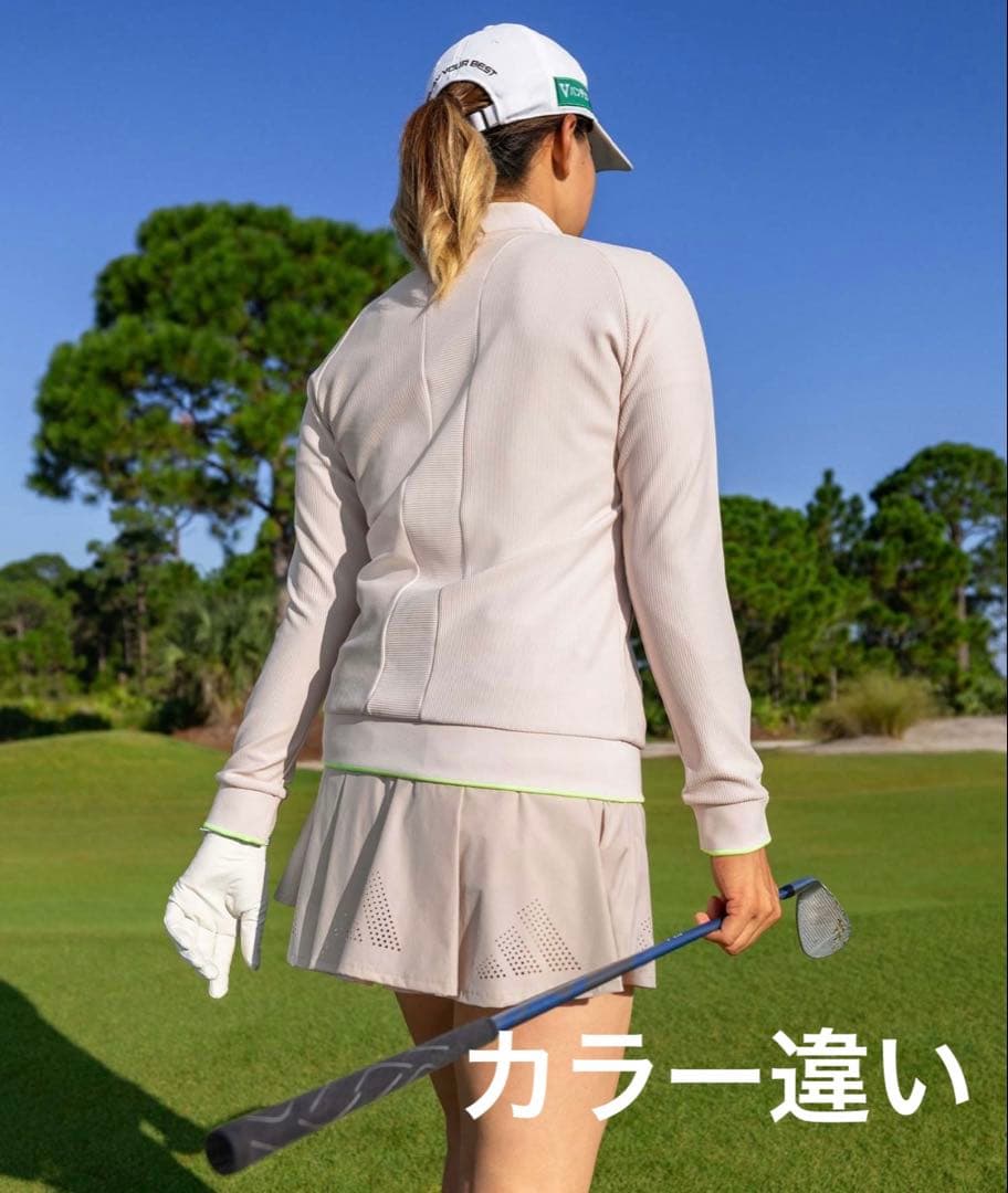 新品adidasゴルフ　スリーストライプストラックジャケット　パンチングスカート