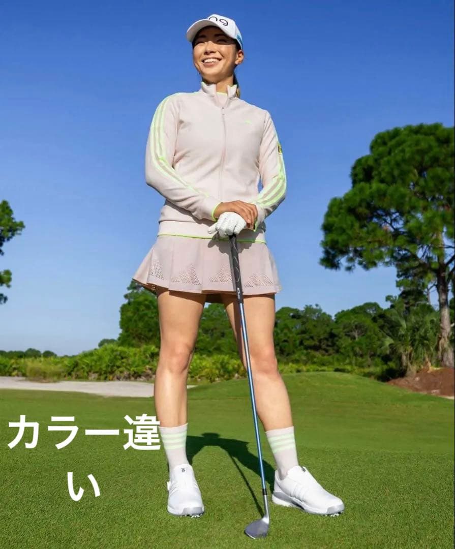 新品adidasゴルフ　スリーストライプストラックジャケット　パンチングスカート