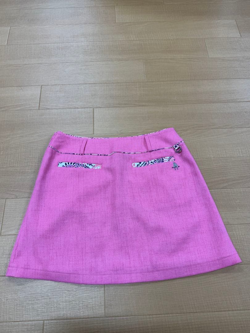 Paul Stuart GOLF ペイズリー柄ポロシャツ+ピンクスカート