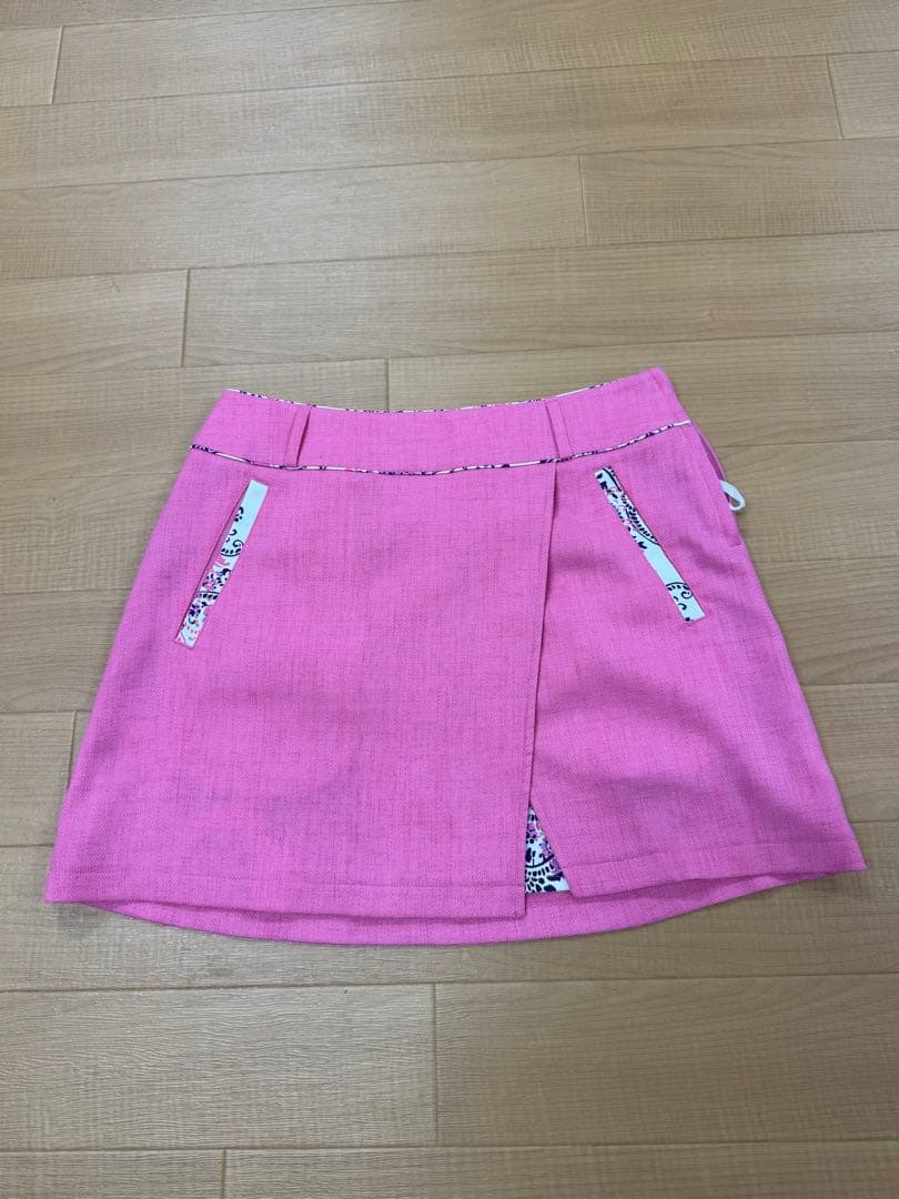 Paul Stuart GOLF ペイズリー柄ポロシャツ+ピンクスカート