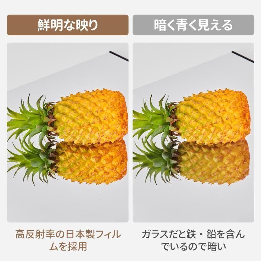 フィルムミラー 割れない鏡 折りたたみ 360度展開 100cm 2枚 2813