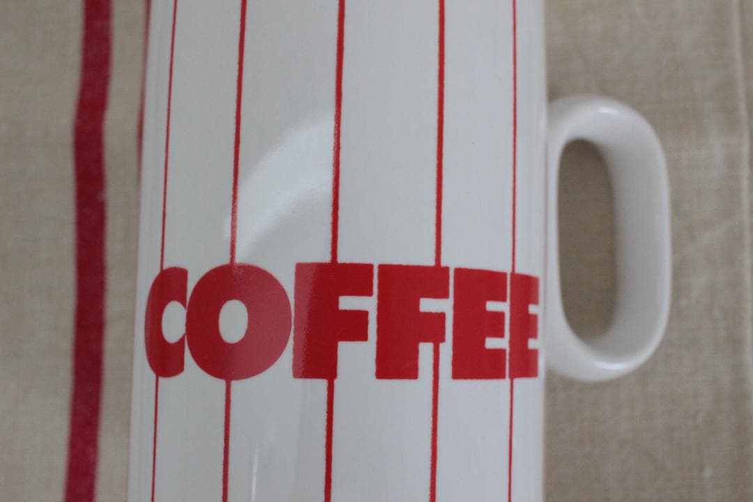 レアHornsea・ホーンジー/ストライプ・赤・マグCOFFEE（コーヒー）