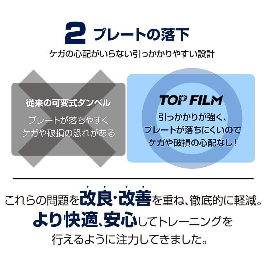 可変式ダンベル 24kg 2個 15段階調節 省スペース収納（オールブラック）