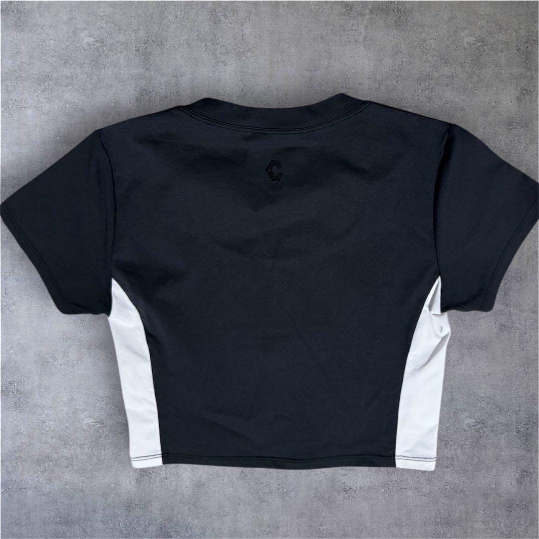 CRONOS クロノス クロップド Tシャツ ブラック