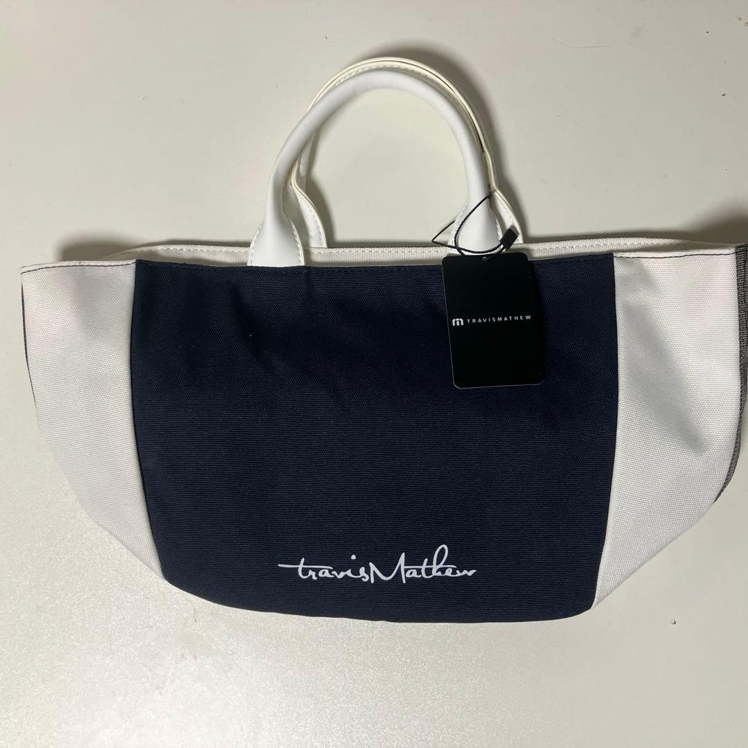 travisMathew ミニトートバッグ ネイビー/ホワイト
