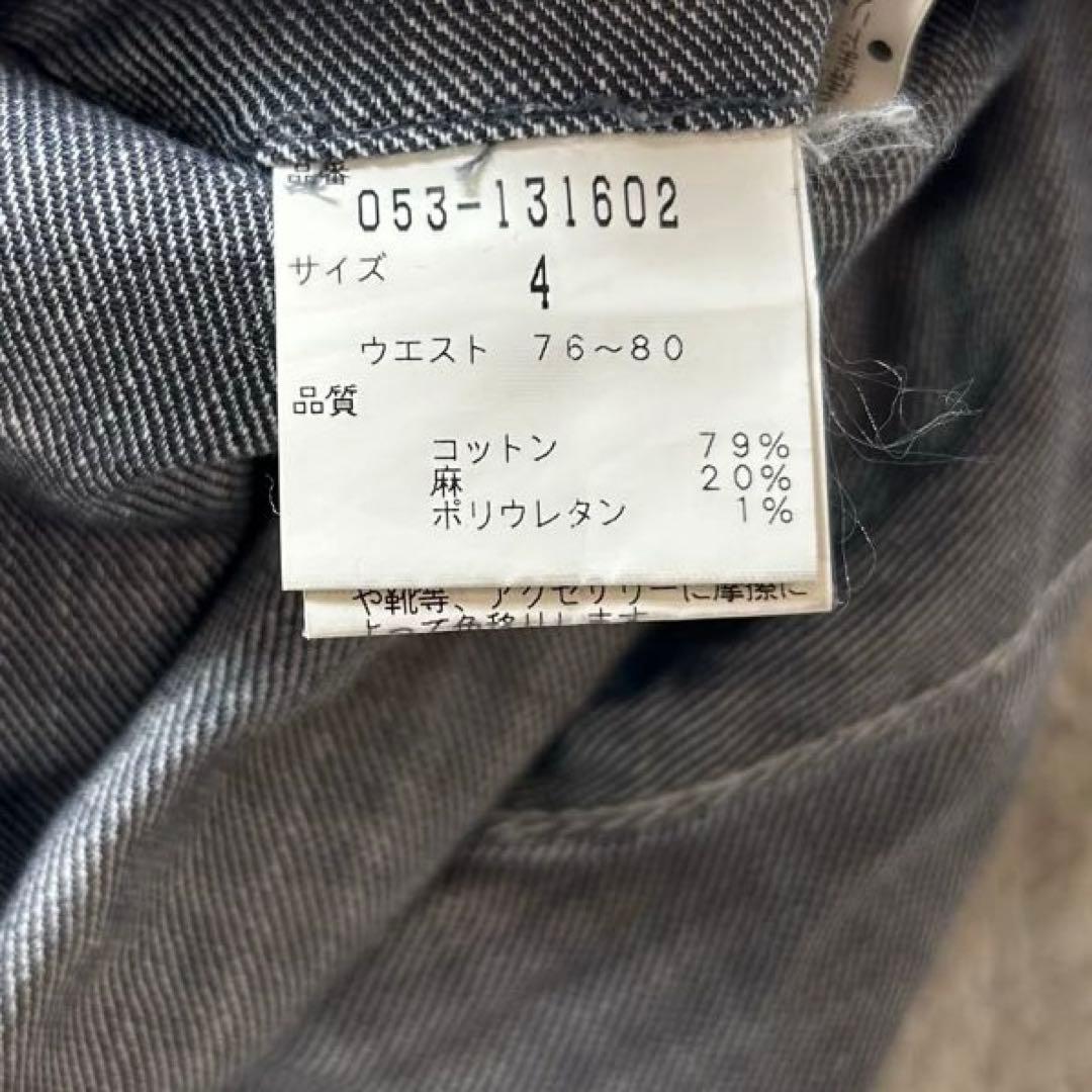 パーリーゲイツ　ゴルフパンツ　リネン　グレー　サイズ4