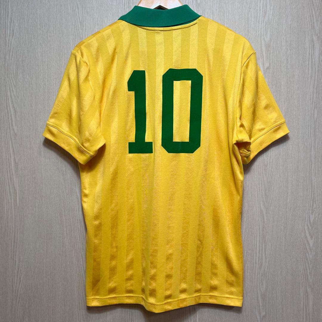アディダスオリジナルス　ゲームシャツ　2XL イエロー　刺繍ロゴ　ブラジル代表