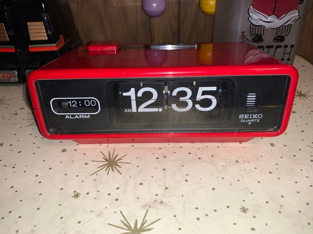昭和レトロ　動作品　セイコー　SEIKO パタパタ時計　電池式　スペースエイジ