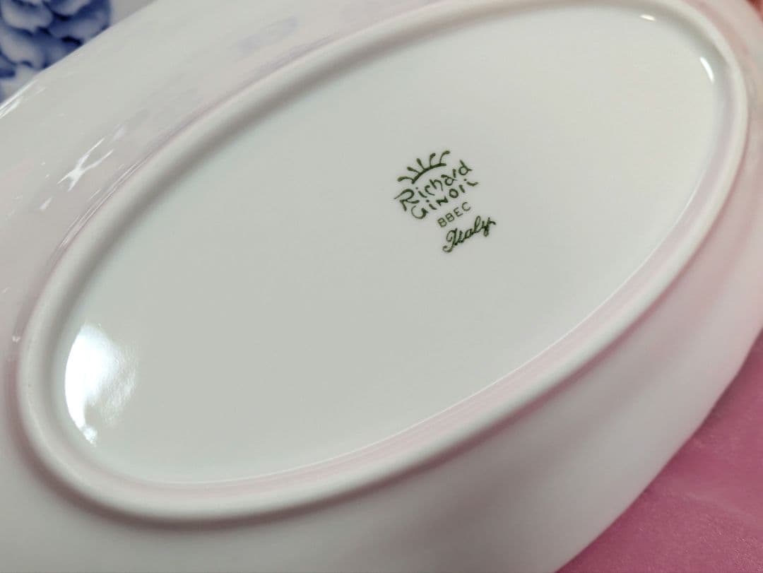 ✻リチャードジノリ✻ローズブルーオーバル皿2枚✻自宅保管品