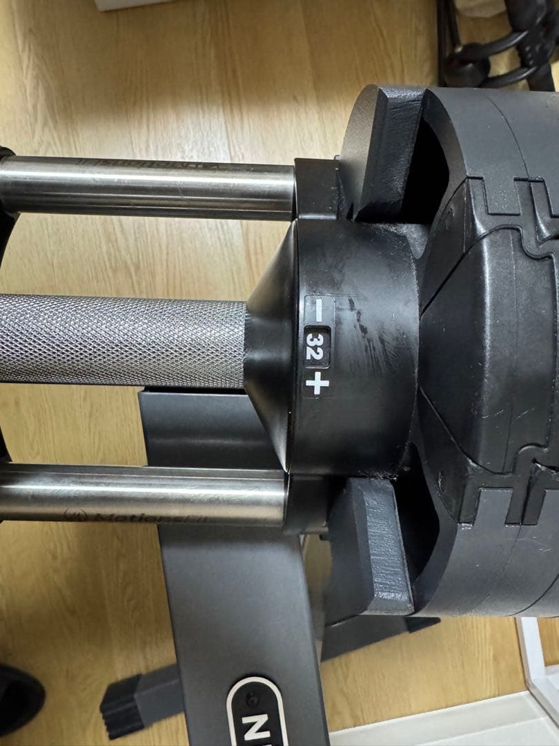 セット3/3フレックスベル可変式ダンベル32kg×2個 2kg刻み&専用スタンド