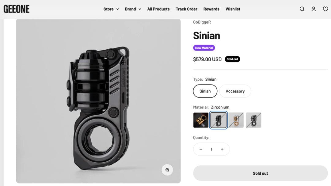 GoBiggerR Sinian ジルコニウム 【数量限定品/正規品】 EDC