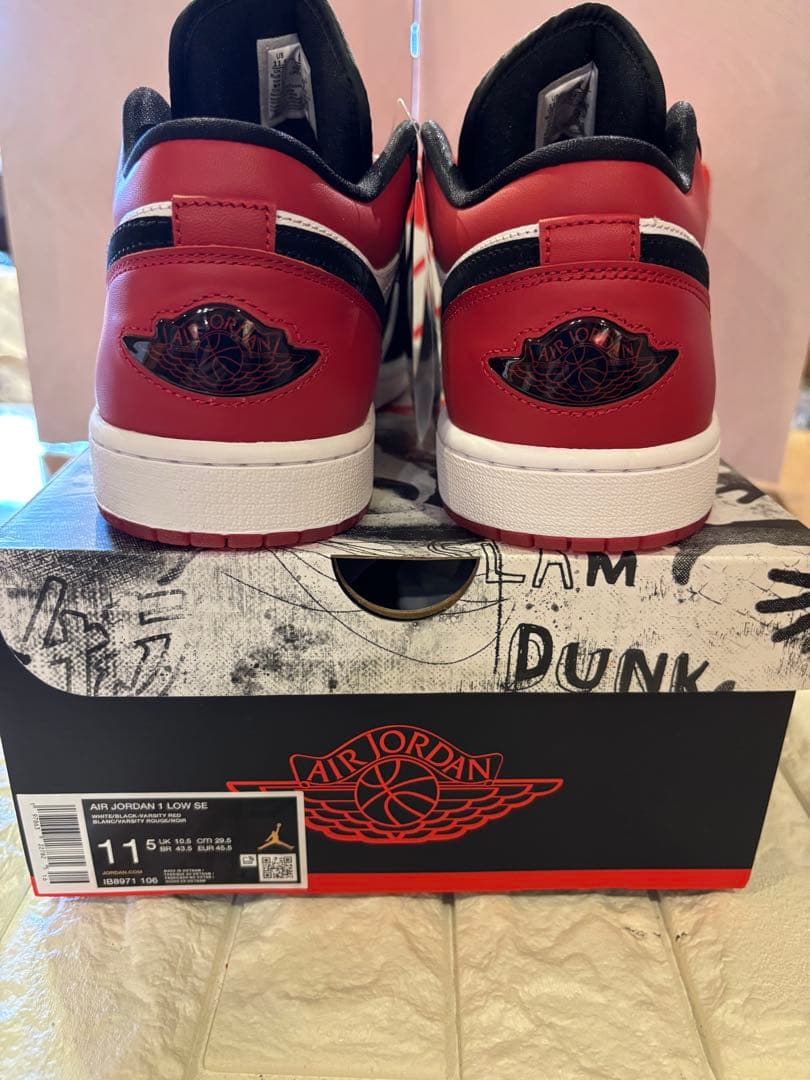 Nike AirJordan 1 Low ホワイト/ブラック/レッド２９.5cm