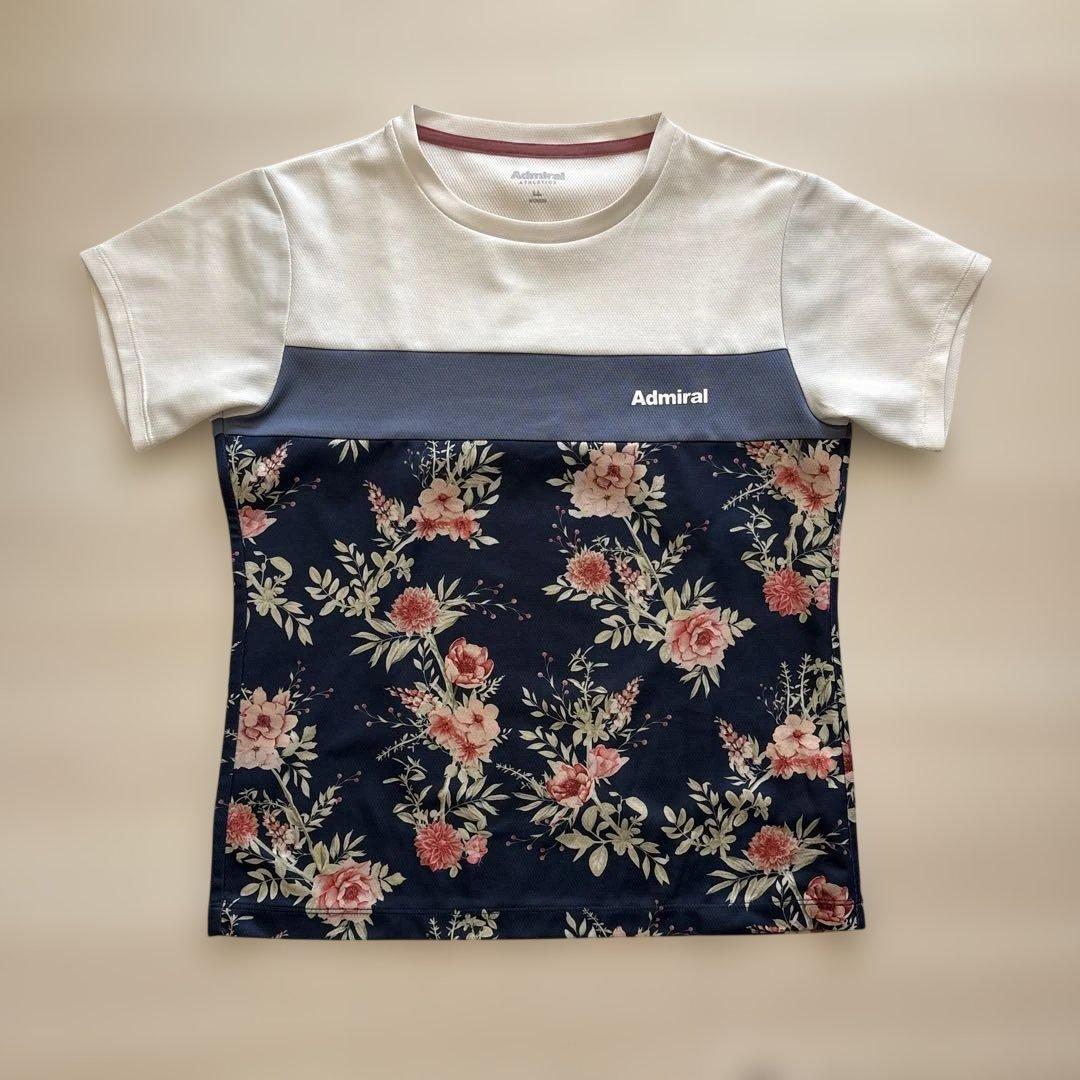 Admiral フラワープリント Tシャツとスカートセットアップ LL