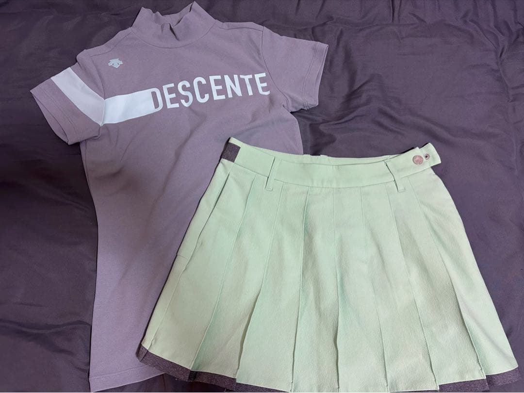 DESCENTE ゴルフ シャツとスカートセット