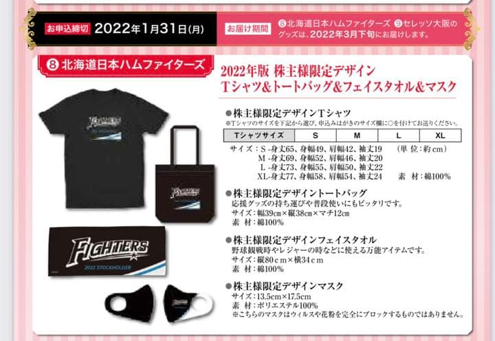 【非売品】日ハム株主限定　Tシャツ　トートバッグ　タオル　まとめ売り　レア
