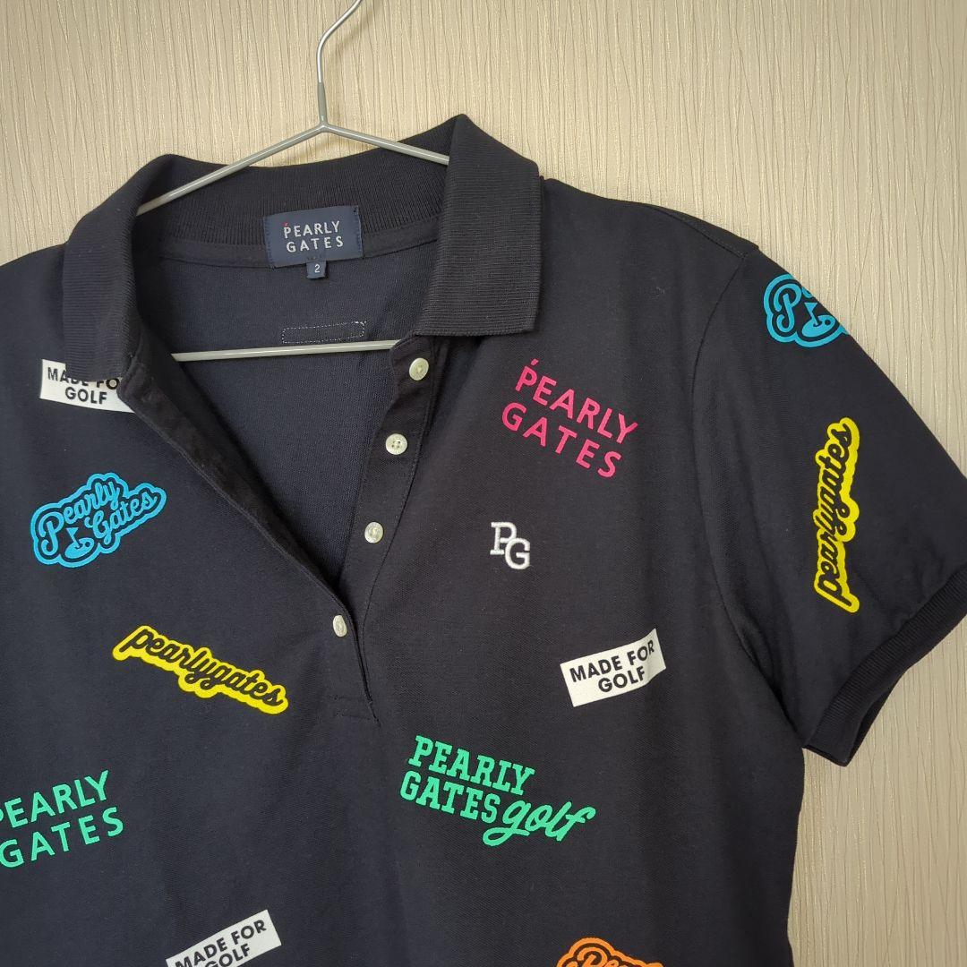 新品PEARLY GATES ロゴポロシャツ ネイビー