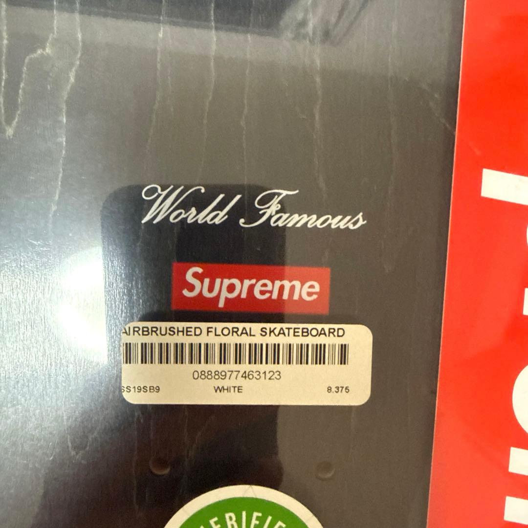 新品未使用Supreme Airbrushed Floral デッキ白