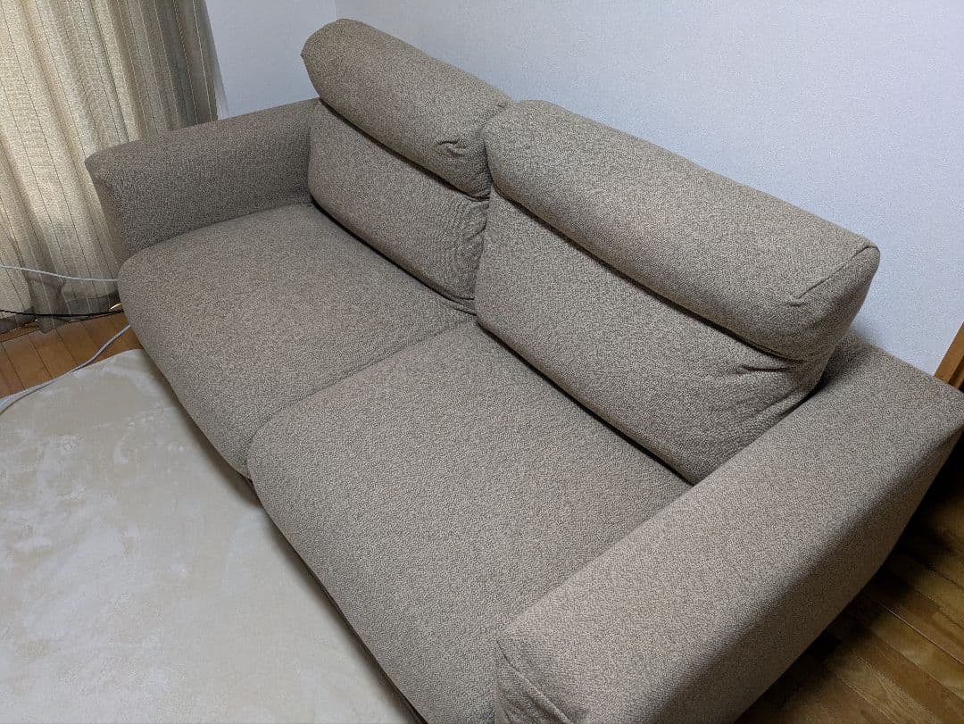 無印良品 ベージュ 2人掛けソファ