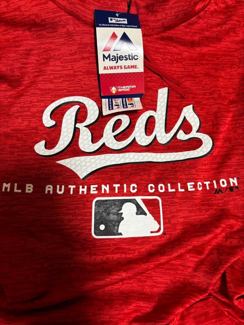 レッズ MLBオーセンティックコレクション フーディ　Lサイズ　選手着用モデル
