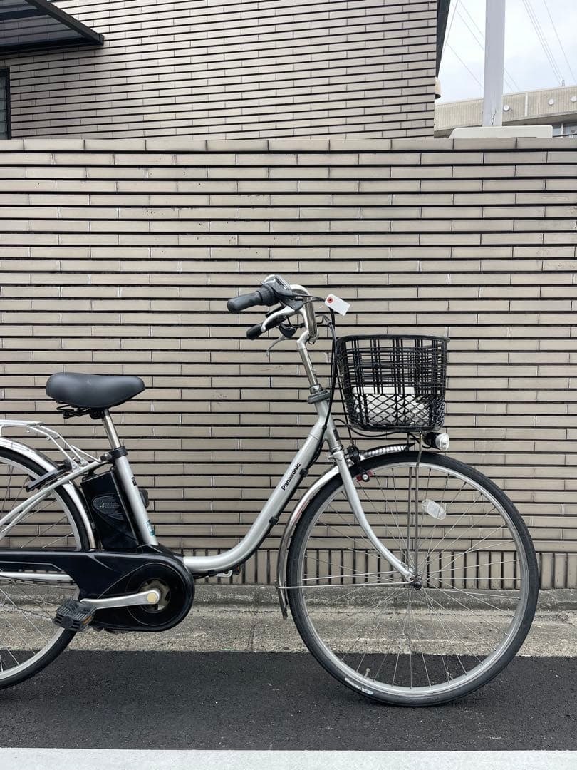 パナソニック電動アシスト自転車 シルバー バスケット付き26DPBA12