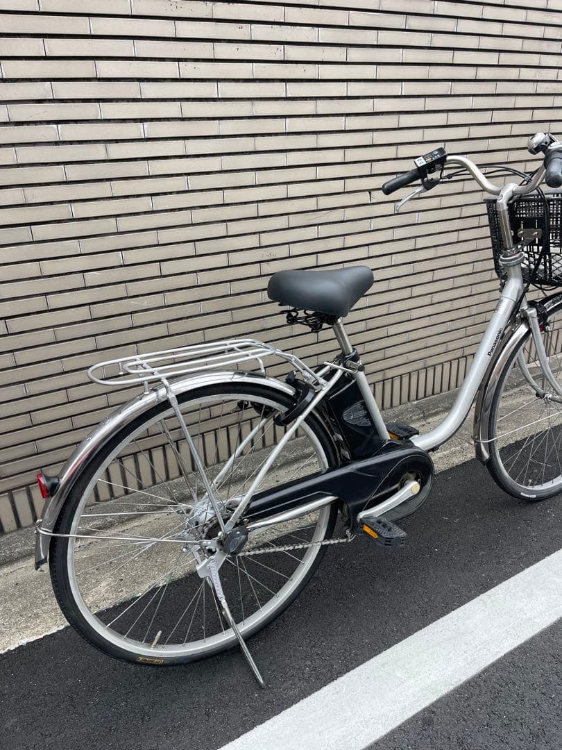 パナソニック電動アシスト自転車 シルバー バスケット付き26DPBA12